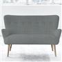 Florence 2 Seater - Self Buttons - Beech Leg - Brera Lino Zinc