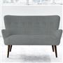 Florence 2 Seater - Self Buttons - Walnut Leg - Brera Lino Zinc