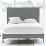 Polka Bed - Self Buttons - Superking - Metal Leg - Brera Lino Zinc