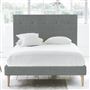 Polka Bed - Self Buttons - Superking - Beech Leg - Brera Lino Zinc