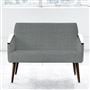 Ray - Two Seater - Walnut Leg - Brera Lino Zinc