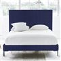 Square Bed - Superking - Metal Leg - Brera Lino Ultra Marine