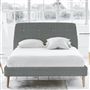 Cosmo Bed - White Buttons - Superking - Beech Leg - Brera Lino Zinc