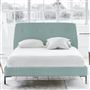 Cosmo Bed - White Buttons - Superking - Metal Leg - Brera Lino Celadon