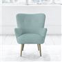 Florence Chair - Self Buttons - Beech Leg - Brera Lino Celadon