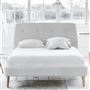 Cosmo Bed - White Buttons - Superking - Beech Leg - Brera Lino Alab...