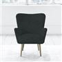 Florence Chair - Self Buttons - Beech Leg - Cheviot Noir