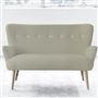 Florence 2 Seater - White Buttons - Beech Leg - Cassia Dove