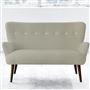 Florence 2 Seater - White Buttons - Walnut Leg - Cassia Dove