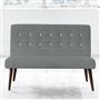 Eva 2 Seater - White Buttons - Walnut Leg - Brera Lino Zinc