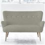 Florence 2 Seater - White Buttons - Beech Leg - Brera Lino Pebble