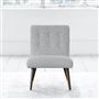 Eva Chair - White Buttons - Walnut Leg - Brera Lino Graphite