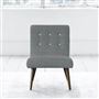 Eva Chair - White Buttons - Walnut Leg - Brera Lino Zinc