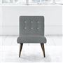 Eva Chair - White Buttons - Walnut Leg - Brera Lino Zinc