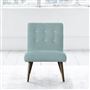 Eva Chair - White Buttons - Walnut Leg - Brera Lino Celadon