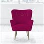 Florence Chair - White Buttons - Beech Leg - Cassia Fuchsia