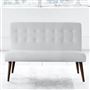Eva 2 Seater - White Buttons - Walnut Leg - Cassia Chalk