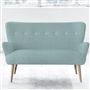 Florence 2 Seater - White Buttons - Beech Leg - Brera Lino Celadon