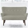 Florence 2 Seater - White Buttons - Walnut Leg - Brera Lino Pebble