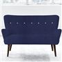 Florence 2 Seater - White Buttons - Walnut Leg - Brera Lino Ultra M...