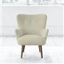 Florence Chair - White Buttons - Walnut Leg - Elrick Natural