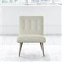 Eva Chair - White Buttons - Beech Leg - Elrick Chalk