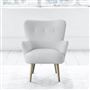 Florence Chair - White Buttons - Beech Leg - Cassia Chalk