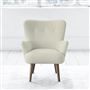 Florence Chair - White Buttons - Walnut Leg - Elrick Chalk