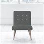 Eva Chair - White Buttons - Beech Leg - Elrick Steel