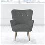 Florence Chair - White Buttons - Beech Leg - Elrick Steel