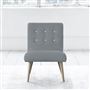 Eva Chair - White Buttons - Beech Leg - Elrick Zinc