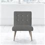 Eva Chair - White Buttons - Beech Leg - Brera Lino Granite