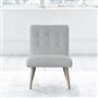 Eva Chair - White Buttons - Beech Leg - Brera Lino Graphite