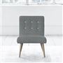 Eva Chair - White Buttons - Beech Leg - Brera Lino Zinc