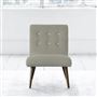 Eva Chair - White Buttons - Walnut Leg - Brera Lino Pebble