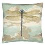 dragonfly over clouds sky blue cushion