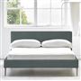 Square Low Bed -  Superking  -  Beech Leg  -  Rothesay Aqua