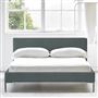 Square Low Bed -  Superking  -  Metal Leg  -  Rothesay Aqua