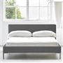 Square Low Bed -  Superking  -  Metal Leg  -  Rothesay Zinc