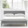 Square Low Bed -  Single  -  Walnut Leg  -  Cassia Zinc