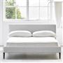 Square Low Bed -  Superking  -  Walnut Leg  -  Cassia Chalk