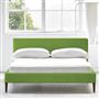 Square Low Bed -  Single  -  Walnut Leg  -  Cassia Grass