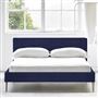 Square Low Bed -  Superking  -  Beech Leg  -  Brera Lino Ultramarine