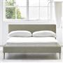 Square Low Bed -  Superking  -  Beech Leg  -  Brera Lino Pebble