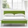 Square Low Bed -  Superking  -  Beech Leg  -  Brera Lino Leaf