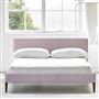 Square Low Bed -  Single  -  Walnut Leg  -  Brera Lino Pale Rose