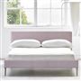 Square Low Bed -  Superking  -  Beech Leg  -  Brera Lino Pale Rose