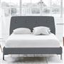Cosmo Bed - White Buttons - Single - Metal Leg - Conway Gunmetal