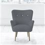 Florence Chair - White Buttonss - Beech Leg - Conway Gunmetal