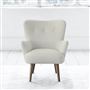 Florence Chair - White Buttonss - Walnut Leg - Conway Ivory